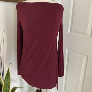 Plum/maroon long sleeve blouse